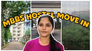 MBBS hostel move in vlog🧿neet2024 room transformation room tour ❤️ [upl. by Buchanan]