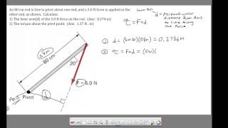 Ch 8  Torque  Calculating Lever Arm and Torque [upl. by Valle]