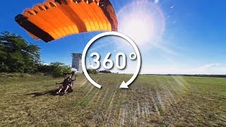 360° Fallschirmspringer landen beim Tandenspringen auf dem Flugplatz Bremgarten bei Eschbach [upl. by Kleinstein282]