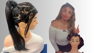 How To Do a Ponytail Hairstyle  Cute High Ponytail [upl. by Eltsirc]