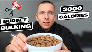 BULKING ON A BUDGET  3000 CALORIES FULL DAY OF EATING TO GAIN MUSCLE [upl. by Nolat]