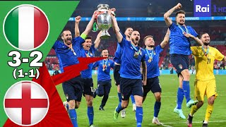 Riassunto Italia 3  2 Inghilterra  La finale Euro 2020  HD Commento Italiano [upl. by Faso]