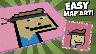 HOW TO MAKE EASY MAP ART OF ANYTHING IN MINECRAFT [upl. by Tadich140]