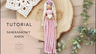 5 Tutorial  Makramowy anioł  Anioł bez rozczesywania  Macrame angel  Makrama  Zaplecionka [upl. by Willing]