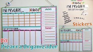 Pizarra Planificador Mensual y Semanal  Organizador Calendario Semanario  DIY Stickers Caseros [upl. by Thora]