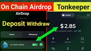 Hamster On Chain Airdrop Deposit Kaise kare 🔥 Tonkeeper se Bank me paisa kaise le 🔥 Tonkeeper Token [upl. by Hisbe]