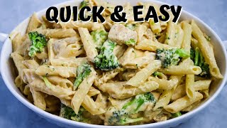 Less than 30 minutes to make this chicken broccoli Alfredo recipe [upl. by Nivets789]