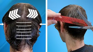 How To SCISSOR CUT Mens Hair  Step by Step Guide  How to Scissor Cut mens Hair Lesson [upl. by Anawt263]