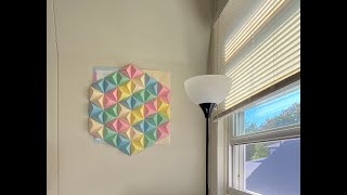 DIY Geometric Paper Wall Art [upl. by Droffilc]