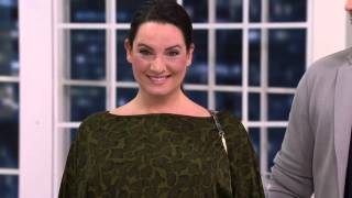 H by Halston Printed Dolman Sleeve Knit Dress with Drawstring on QVC [upl. by Corb]