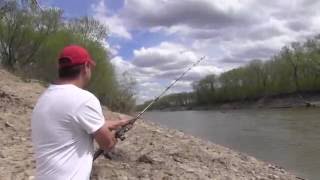 Channel Catfishing on Grand River in MO [upl. by Asoral]