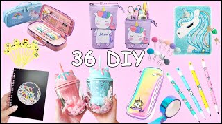 36 DIY EASY SCHOOL SUPPLIES  BACK TO SCHOOL HACKS AND CRAFTS [upl. by Wilmer220]