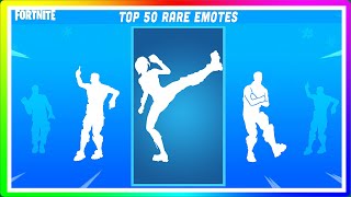 Fortnite TOP 50 RARE EMOTES in November 2023 [upl. by Yenahteb]