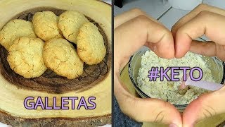 Galletas de coco  KETO  Super facil de hacer  dieta cetogenica [upl. by Rennerb]