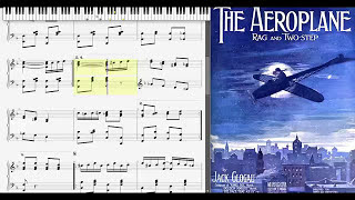 The Aeroplane by Jack Glogau 1913 Ragtime piano [upl. by Llenrod]