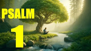 Psalm 1 Reading The Path to Blessedness With words  KJV [upl. by Nauhs]