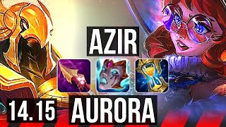 AZIR vs AURORA TOP  Rank 4 Azir 49k DMG 1200 games  NA Challenger  1415 [upl. by Ellehcam]