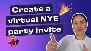 How to create a virtual New Years party invitation [upl. by Akkimat797]