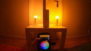 Quick RGB comparison between Philips Hue and IKEA Trådfri using Hue Bridge [upl. by Lancey]