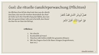 Maliki Fiqh Basics 6  Rituelle Reinheit  Ghusl rituelle Ganzkörperwaschung [upl. by Notnil]