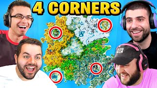 The 4 CORNER CHALLENGE in Fortnite Season 4 [upl. by Eznyl]