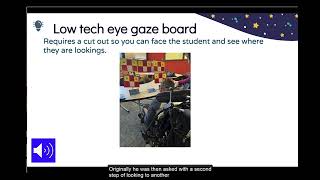 Low Tech Eye Gaze Board Example Unlocking Literacy Module 4 P4 [upl. by Hilario]