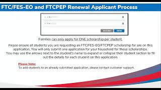 Renewal Application Process for the Florida Tax Credit FTC FESEO and FTCPEP [upl. by Ulric]