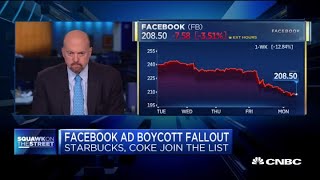 Jim Cramer Im shocked certain mainstream companies are joining Facebook ad boycott [upl. by Brandy720]