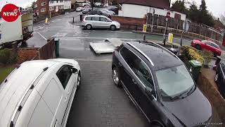 Back doors of van torn off by infamous Watford width restriction [upl. by Husha]