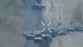 Ukrainian Fighters repel a Russian AFV column attack on the Donetsk front [upl. by Uhthna458]