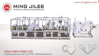 FFP2  KN95 Folded Mask Machine MGAMSKKN95 [upl. by Ladin734]