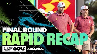 RAPID RECAP Final Round  LIV Golf Adelaide  2024 [upl. by Rekab258]