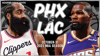 Phoenix Suns vs LA Clippers Full Game Highlights  Oct 31  2025 NBA Season [upl. by Nnayelhsa]