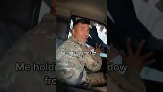 Getting A Carwash With a Broken Window militaryshorts carwash usarmy viralshortvideo [upl. by Lucey]