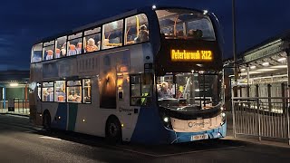 Stagecoach East Peterborough 10868 YX67 VDD leaving Skegness on the final x12 of 2024 [upl. by Adil]