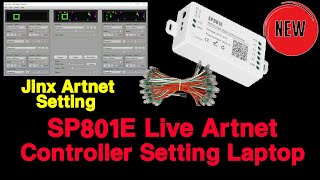 How To Connect Artnet Mode SP801E Step by Step Artnet live patchingArtnet Software JinxMadrix [upl. by Alta821]