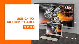 j5create® USBC™ to 4K HDMI™ Cable  Model JCC153G [upl. by Zahc]