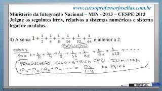 QUESTÃO 04 MATEMÁTICA CESPE [upl. by Orth]