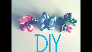 DIY TUTORIAL per Spilla di stoffa handmade a forma di fiore [upl. by Emixam]