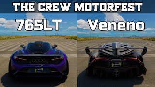 The Crew Motorfest  McLaren 765LT vs Lamborghini Veneno  Drag Race [upl. by Elkin]