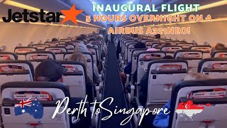 INAUGURAL Jetstar Airbus A321neo Perth to Singapore Flight Review [upl. by Zumstein769]