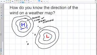 Weather Determining Direction of Wind on Weather Map [upl. by Ettenoj]