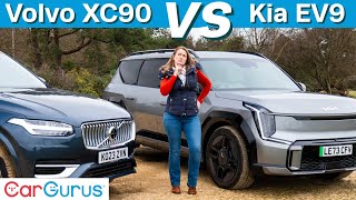 Kia EV9 vs Volvo XC90 Who makes the coolest family SUV [upl. by Hartley]