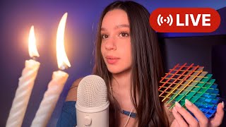 MY FIRST ASMR STREAM 😴 BEST TRIGGERS  Honey mouth sounds spider web unintelligible whisper [upl. by Aremahs348]