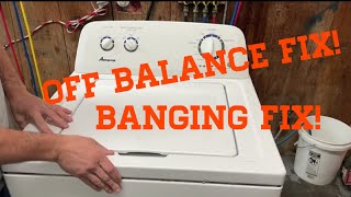 OffBalance Washer No Problem Easy Solution For Whirlpool Amana Inglis And Roper  Josh Cobb [upl. by Elatan]