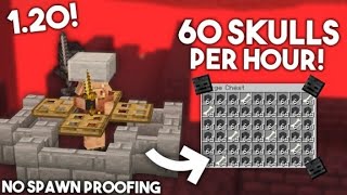 Minecraft 120 Wither Skeleton Farm No Spawn Proofing minecraft trending viral [upl. by Nirrol393]