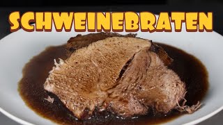 SCHWEINEBRATEN MIT BIERSAUCE AUS DEM DUTCH OVEN  WIE IM BRAUHAUS  deutsches BBQVideo  0815BBQ [upl. by Led]