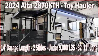 2024 Alta 2870KTH Toy Hauler Trailer by East To West RVs at Couchs RV Nation  RV Review camping [upl. by Eilarol356]