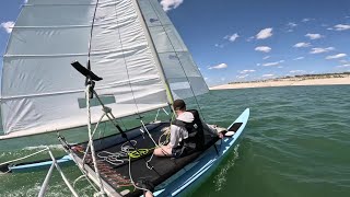 First big breeze on the Hobie 16 Amistad Reservoir [upl. by Beryl]