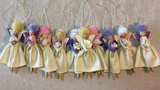 How to Make a Clothespin Fairy Angel Christmas Ornament [upl. by Polard13]